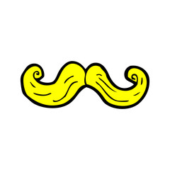 cartoon blond mustache