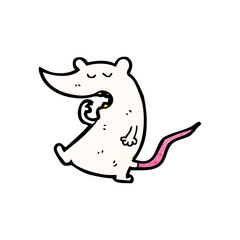 cartoon white mouse