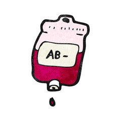 cartoon blood bag