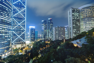 Fototapeta na wymiar Office buildings in Hong Kong