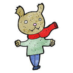 cartoon bear in human clothes