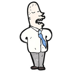 cartoon bald office guy