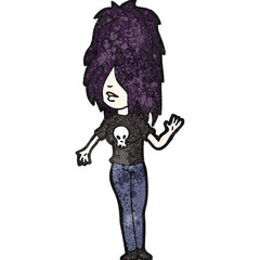 cartoon rock girl