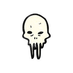 gross melting skull cartoon