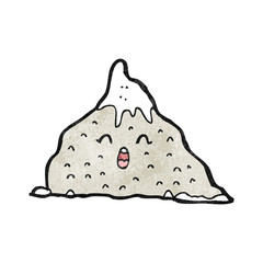 cartoon happy mountain
