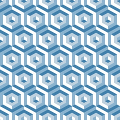 3d seamless abstract with hexagonal elements.