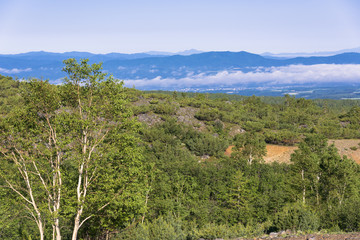 Naklejka premium 望岳台より富良野・美瑛方面