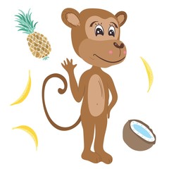 Vector Monkey Illustration