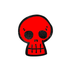 red skull cartoon symbol