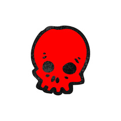 red skull cartoon symbol