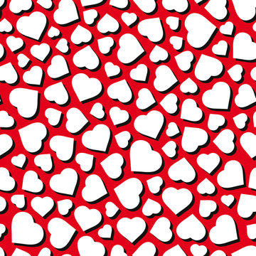Hearts. Seamless pattern. Vector illustration.