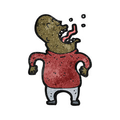 cartoon screaming bald man