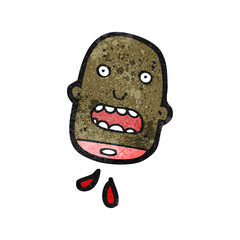 gross severed head cartoon