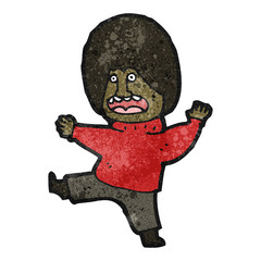 cartoon man karate kicking