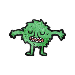 cartoon furry little monster