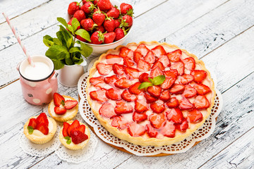 Homemade Strawberry cake