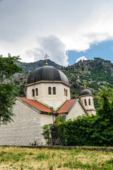 Fototapeta na wymiar View on Church in Kotor fortress