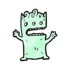 cartoon little alien