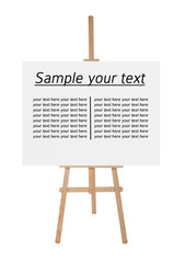 Easel with blank canvas