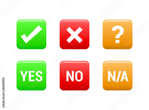 U0026quot Yes No U0026 N A Icons U0026quot Stock Image And Royalty