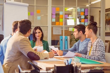 Business people speaking during a meeting 