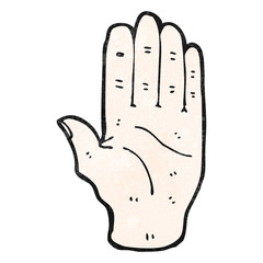 cartoon open hand symbol