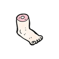 gross severed foot cartoon