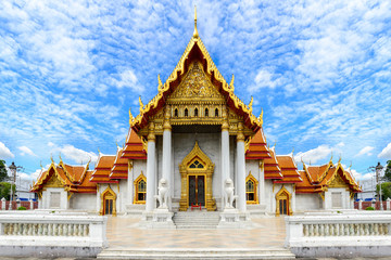 Wat Benchamabophit, public temple in Bangkok Thailand.