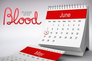 Composite image of blood donation