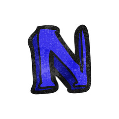 cartoon letter n