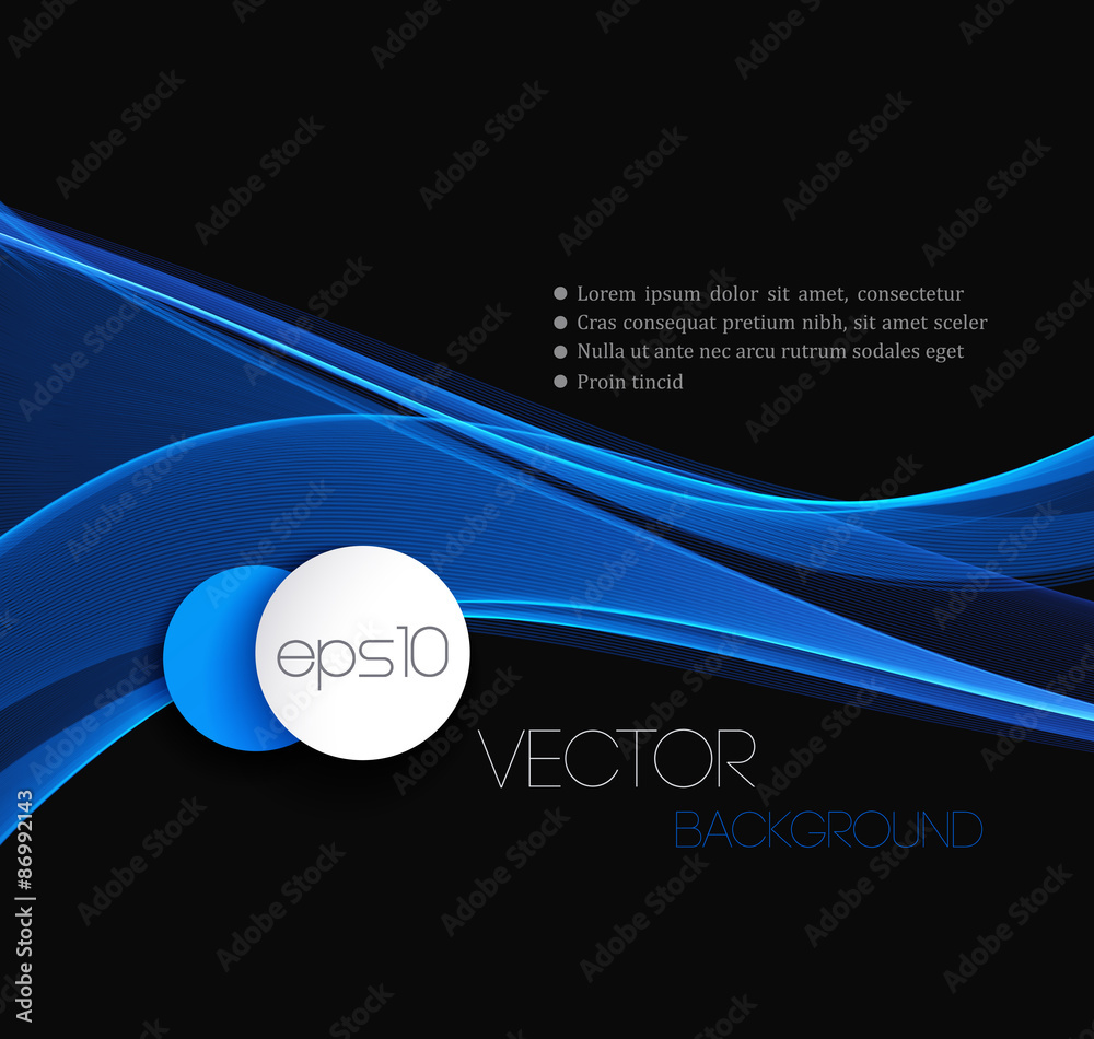 Aufkleber Smooth wave stream line abstract header layout. Vector