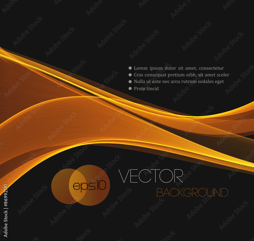Aufkleber Smooth wave stream line abstract header layout. 