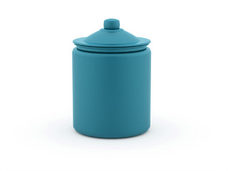 Blue glass isolated on white