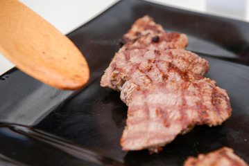 Delicious juicy steak