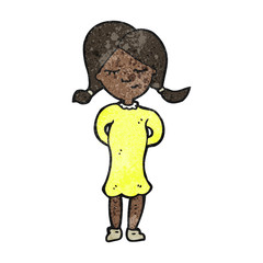 happy cartoon girl