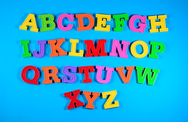 Colorful plastic alphabet letters