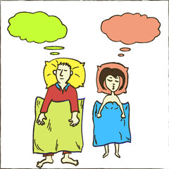 people are asleep and they dream