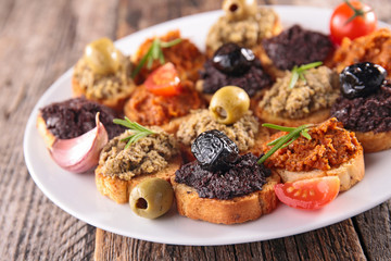 canape with tapenade