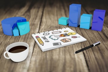 Composite image of start up doodle