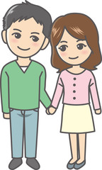 仲の良いカップル　夫婦