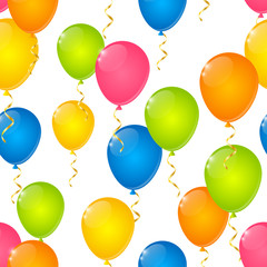 Seamless pattern with color balloons 