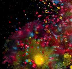 colored paint splatters