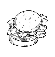 burger doodle