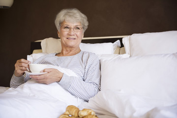 Perfect morning with cup of coffee in my bed