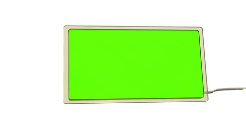 Digital photo frame with green screen - isolated