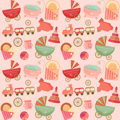 Baby Shower Seamless Background