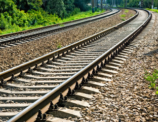Naklejka premium image of railway tracks