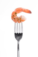 Shrimp Linguine on a fork