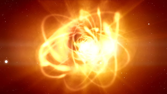 Abstract science background - big exploding in space
