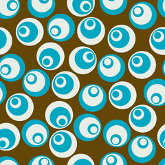 Psychedelic circles background. Seamless pattern.Vector. サイケデリックな円形パターン